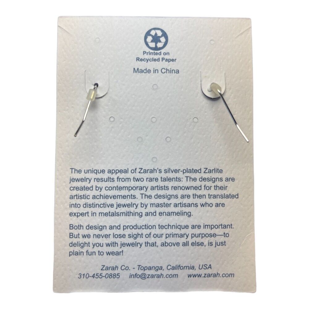 Zarah Greenwing Macaw Dangle Earrings Sterling Silver Plated Parrot Bird - Picture 5 of 5